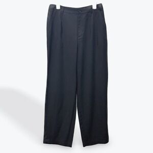 LOFT Black Wide Leg Pants Womens Size 8 NWT High Rise Lyocell Trouser Workwear